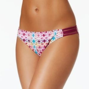 Hula Honey Tie Dye Purple Bikini Bottom Strappy S
